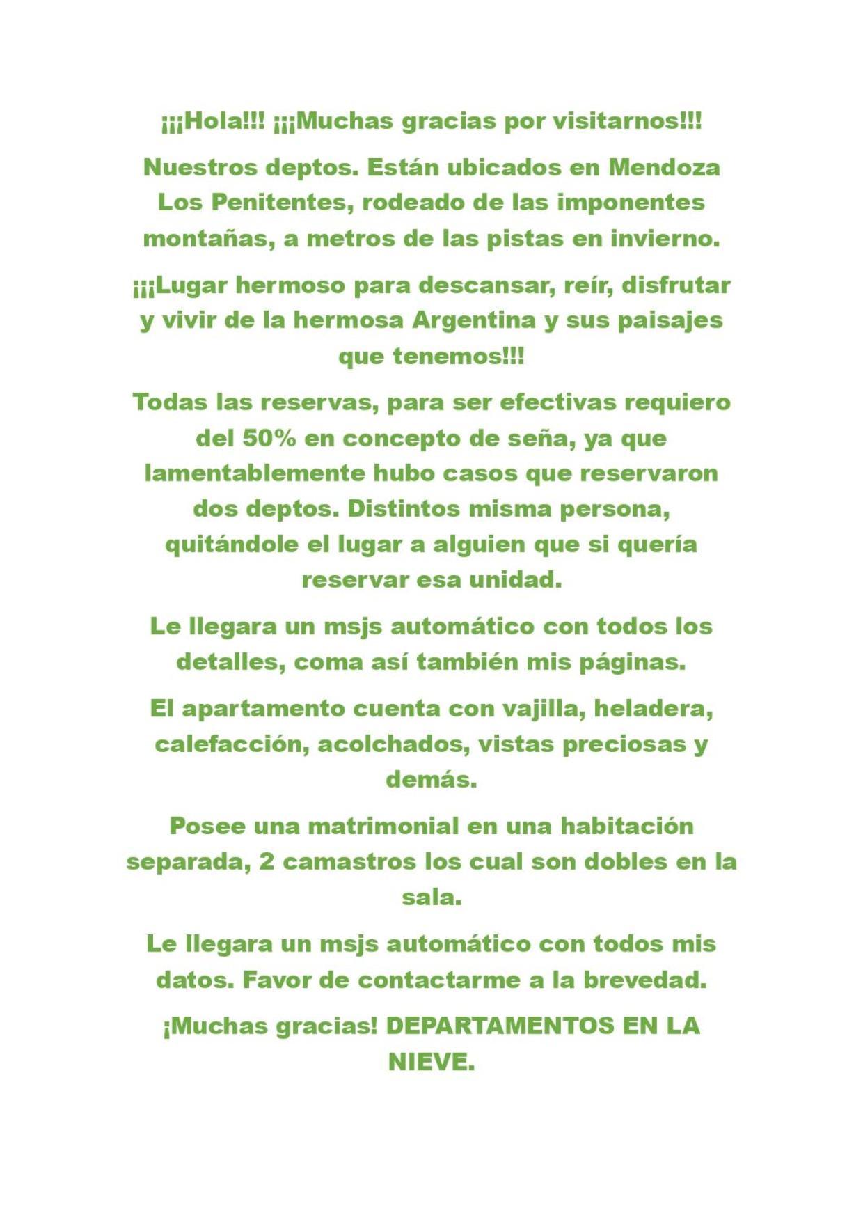 לוס פניטנטס Hermoso Departamento Frente A Las Montanas מראה חיצוני תמונה